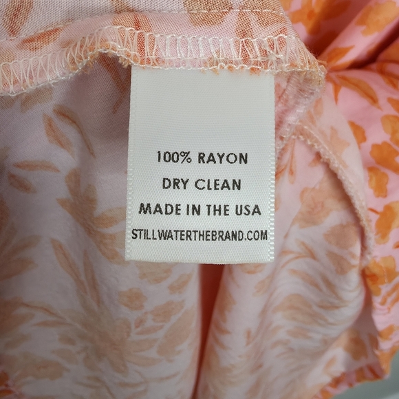 Stillwater Women's Floral Pink And Orange Dress, Size Medium - Picture 4 of 6
